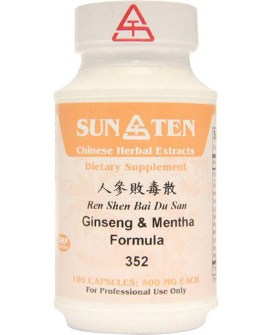 Sun Ten Ren Shen Bai Du San Ginseng & Mentha Formula 352B Capsules