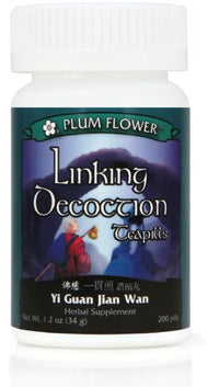 Linking Decoction Teapills (Yi Guan Jian Wan), 200 ct, Plum Flower