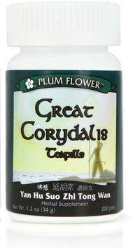Plum Flower Great Corydalis Teapills (Yan Hu Suo Wan Zhi Tong Wan), 200 ct (4-Pack)