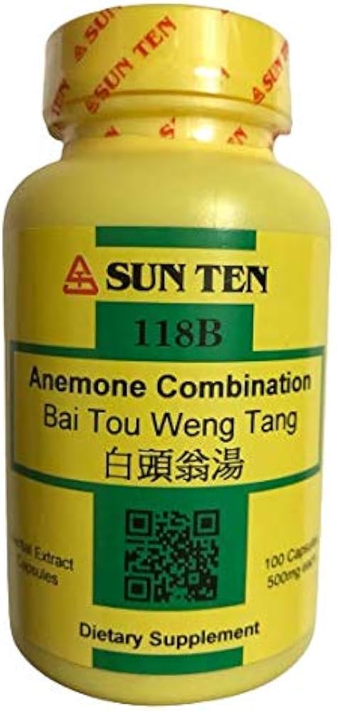 Sun Ten - Anemone Combination Capsules/Bai TOU Weng Tang 100 Capsules 118B