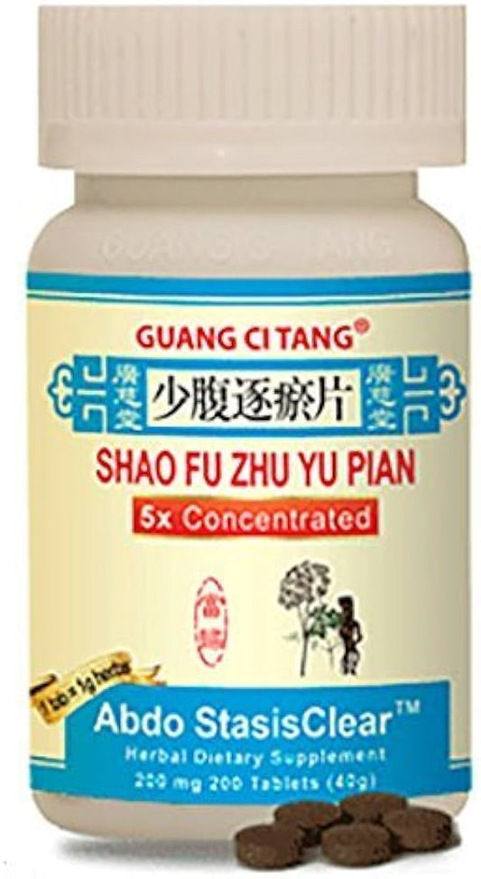 Abdo Stasisclear All Natural Chinese Herbal Guang Ci Tang Supplement Shao Fu Zhu Yu Pian Tablet Pill by Guang Ci Tang