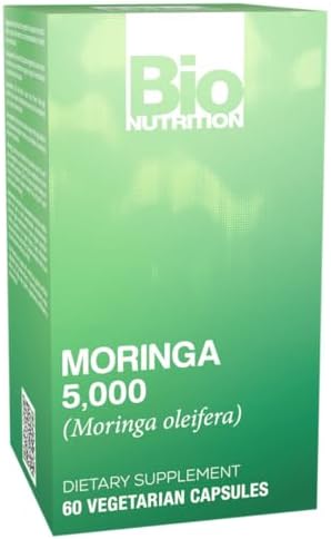 Bio Nutrition Moringa Super Food, 5,000 mg, 60 Vegetable Capsules EXP 7/31/25