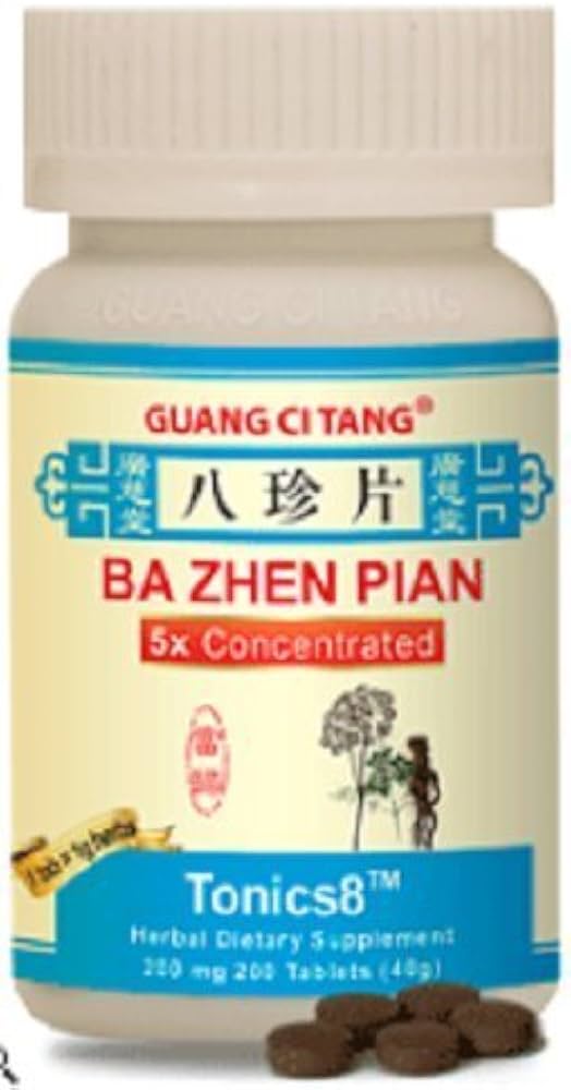 Ba Zhen Pian Ba Zhen Pian Tonics8used for deficiency of both Qi and Bloodused for deficiency of both Qi and Blood