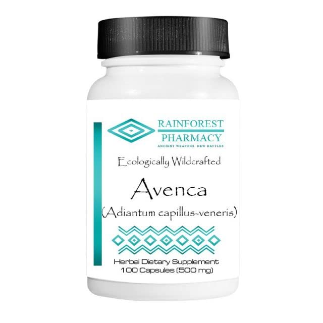 Avenca Capsules (Adiantum Capillus-Veneris) 500 mg, 100 Capsules | Wildcrafted Maidenhair Fern Herbal Supplement