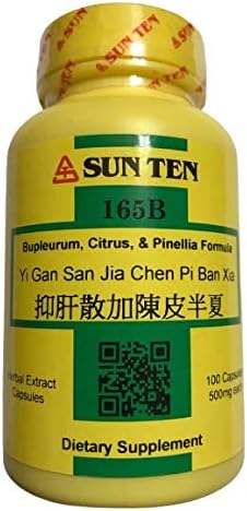 Bupleurum, Citrus, and Pinellia Formula Capsules/Yi Gan San Jia Chen Pi Ban Xia 100 Count 165B