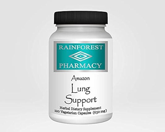 Amazon Lung Support 500mg, 120 Vegetarian Capsules | Ecologically Wildcrafted Herbal Blend for Lung Support | Non-GMO