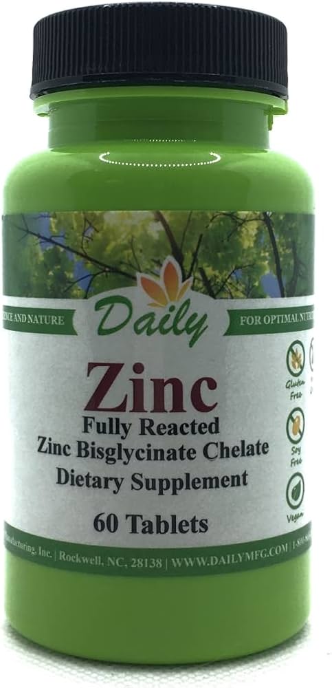 Daily Manufacturing Zinc (Amino Acid Chelate 30 mg) 60 Tablets