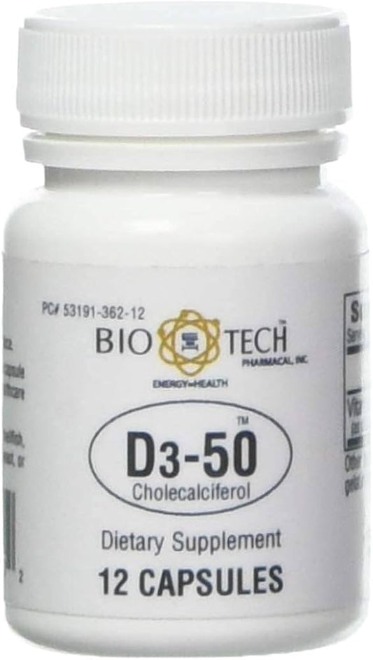 Bio-Tech D3-50 50,000 Iu 12 Caps
