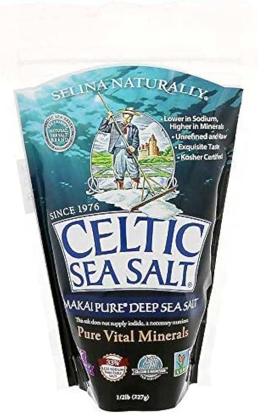 Celtic Sea Salt Makai Pure Deep Sea Salt, Pure Vital Minerals, 1/2 lb (227 g) [Parallel Imports]