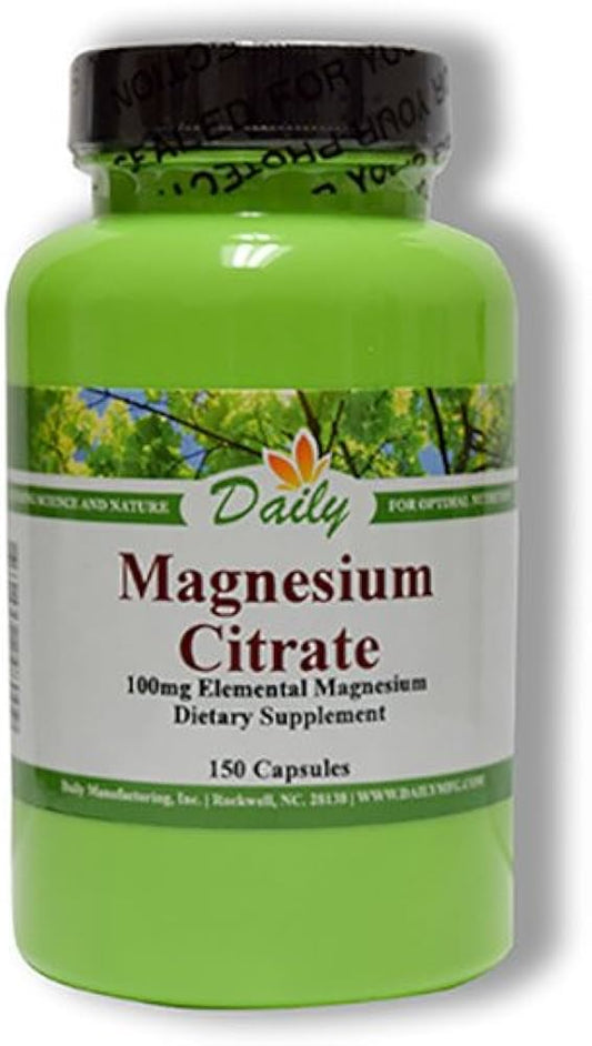 Daily Manufacturing Magnesium Citrate, 150 Vegetarian Capsules