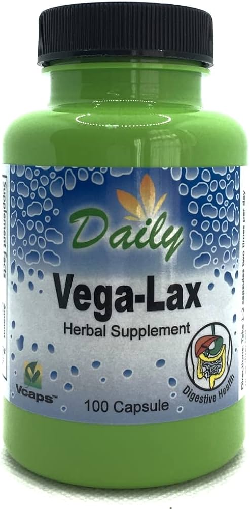 Daily Manufacturing Vega-Lax (Cascara Sagrada Bark, Senna Leaf, Glucomannan & Dehydrated Aloe Vera Gel)