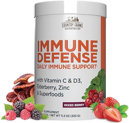 Daily Beta-Berry Beta Glucan, Elderberry Vitamin C, D3 & Zinc Supplement - 90 Servings - Immune Support