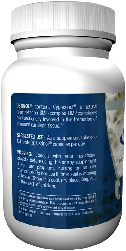 Ostinol Standard 150mg. Bone & Joint Supplement. Stem Cell Activation Certified. Bio Active Protein Complex for Mild Bone Loss & Mild Joint Disfunction. 30 Capsules