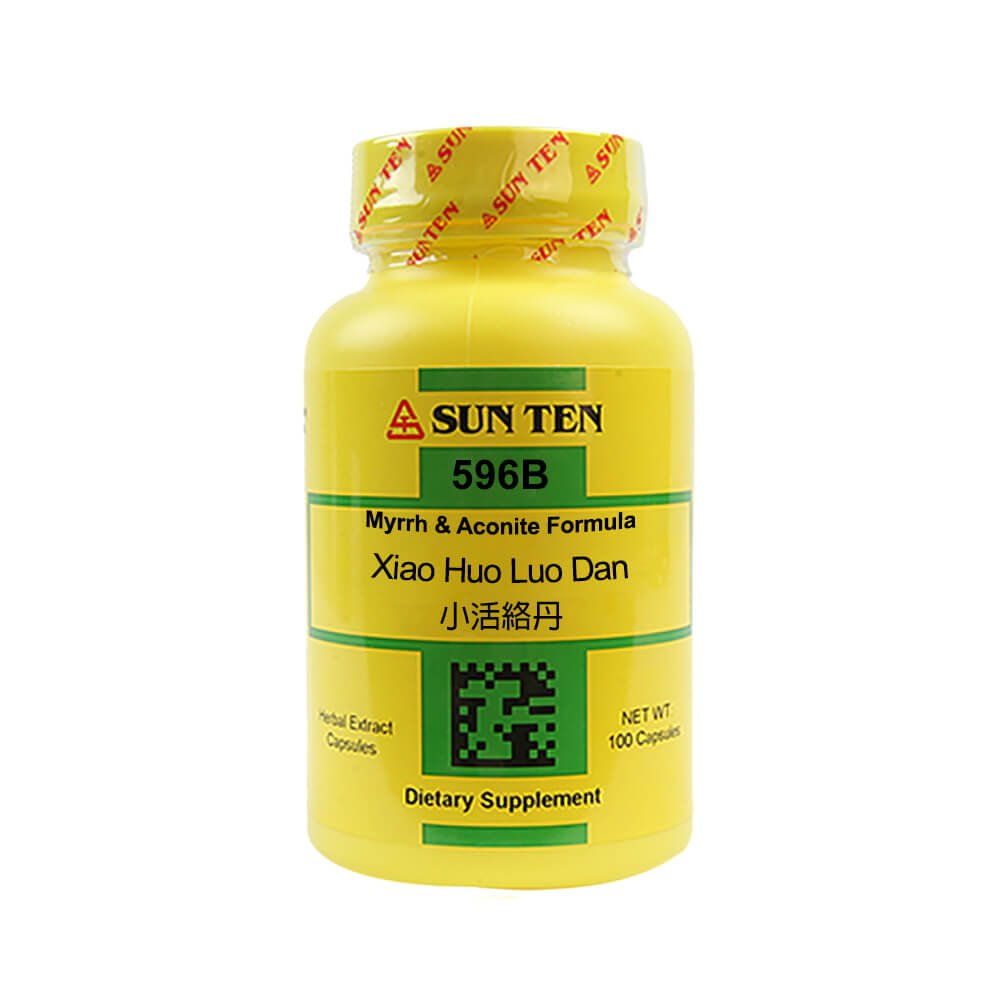 Sun Ten Xiao Huo Luo Dan Myrrh & Aconite Formula 596B Capsules