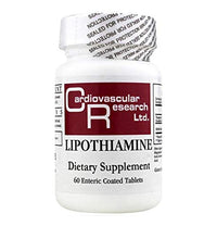 Cardiovascular Research Lipothiamine B Supplement 120 Tablets - Vitamin B1 Now with Alpha Lipoic Acid - 2 X 60 Count
