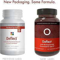 D'Adamo Personalized Nutrition Deflect Lectin Blocker (Blood Type O) - 120 Vegetarian Capsules. Metabolism Booster. Immune Support. Made in The USA.