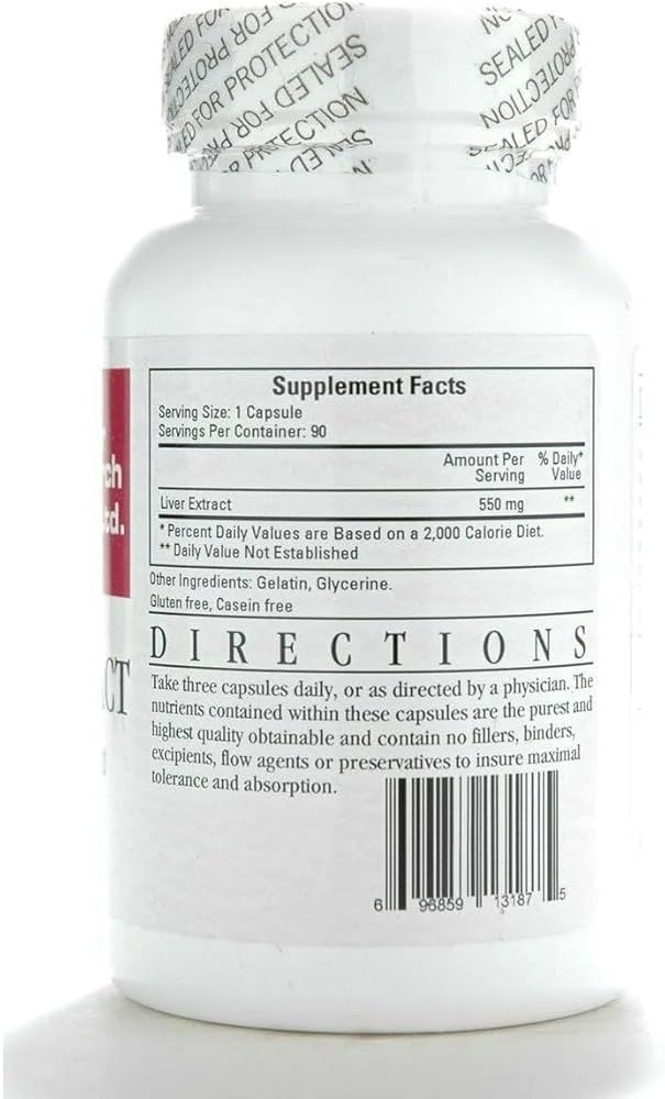 Ecological Formulas Liver Extract Lyophilized 90cp