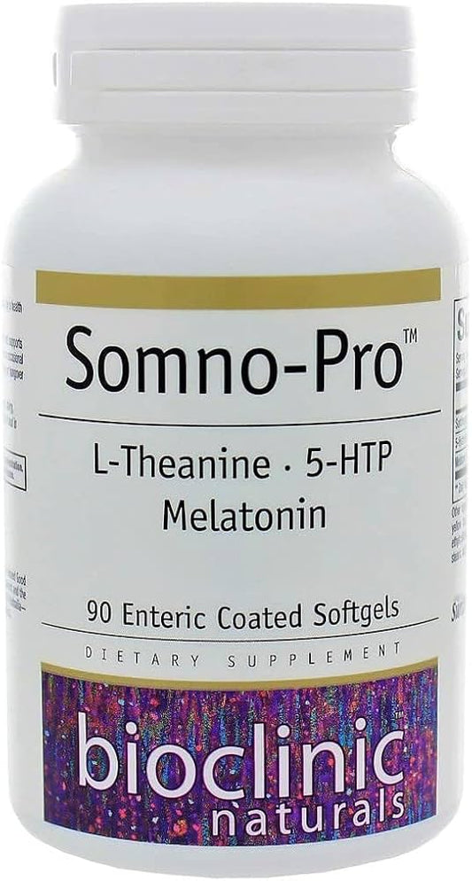 Bioclinic Naturals, Somno-Pro 90 gels with Melatonin, 5HTP, and L-Theanine