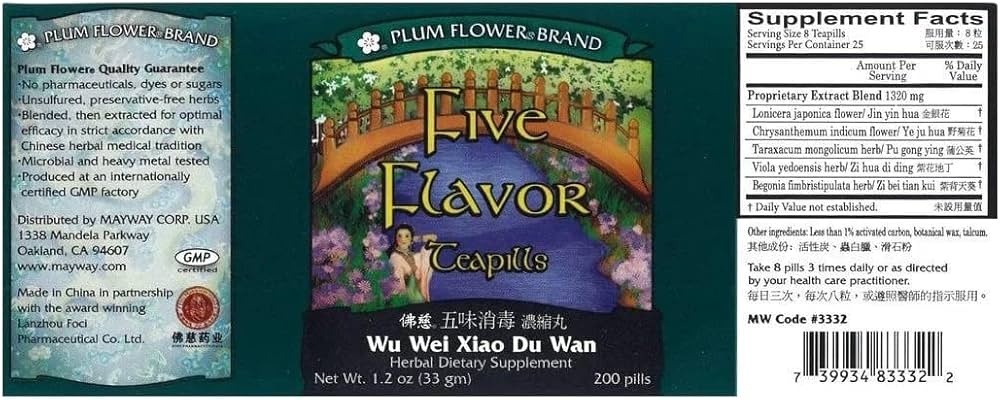 Five Flavor Teapills (Wu Wei Xiao Du Wan)3332-mayway