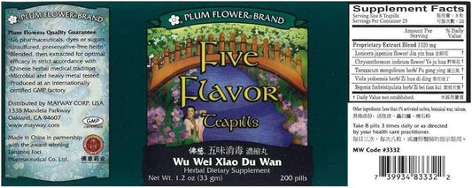 Five Flavor Teapills (Wu Wei Xiao Du Wan)3332-mayway