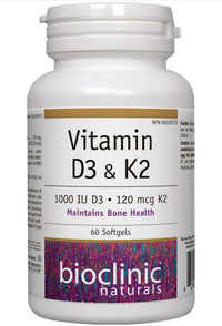 Bioclinic Naturals Vitamin D3 & K2 60 Gels by Bioclinic Naturals