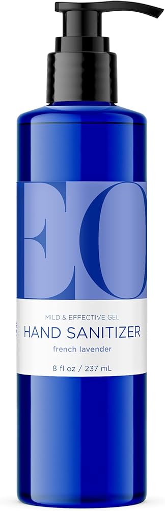 EO Hand Sanitizer Gel, 8 Ounce (Pack of 1), Lavender, Organic Plant-Based, Botanical Extracts