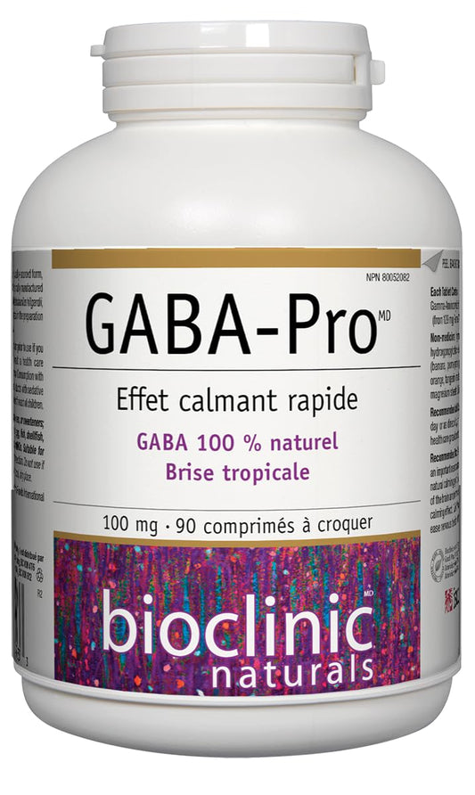 GABA - Pro - Natural 90 Chewable Tablets by Bioclinic Naturals