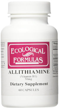 Ecological Formulas Allithiamine Vitamin B1 50 Mg, White, 60 Count