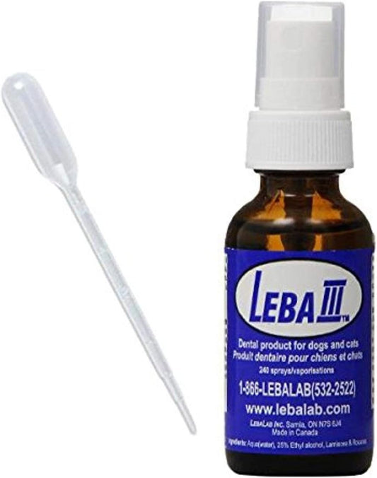 Leba III - Two Pack - 100% Natural and Herbal Dog and Cat Dental Spray - Keep Your Pets Teeth Clean, Gums Healthy and Their Breath Fresh - Removes Build Up - Dog Dental Spray - Cat Dental Spray