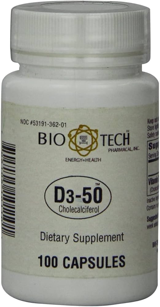 Bio Tech Pharmacal - D3-50,  100 Capsules