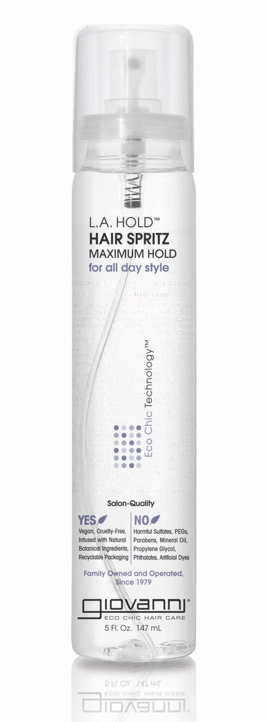GIOVANNI L.A. Hold Hair Spritz - Maximum Hold Styling Spray, Lightweight, Lauryl & Laureth Sulfate Free - 5 oz