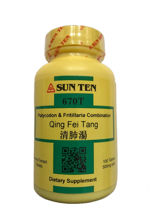 Sun Ten - Platycodon & Fritillaria Combination  Qing Fei Tang - 100 Capsules