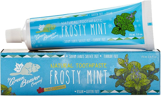 Green Beaver Toothpaste, Frosty Mint, 2.5 Ounce