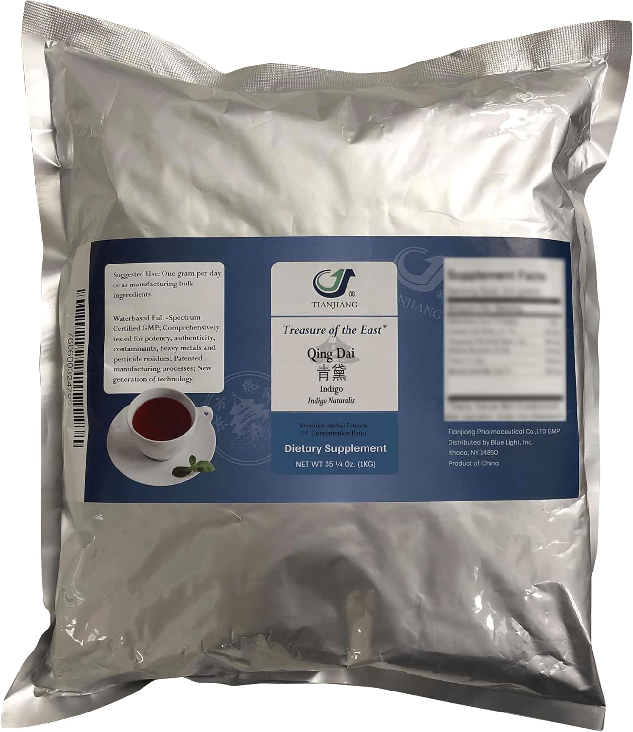 Treasure of the East, Indigo - Qing Dai (1:1 Herbal Extract Powder, 1kg)