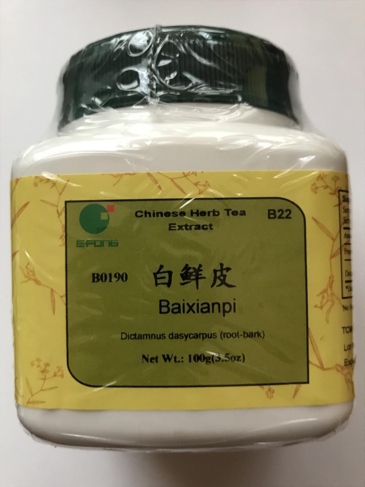 Bai Xian Pi - Dense-Fruit Dittany Root bark, 100 Grams,(E-Fong)