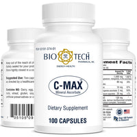 C-Max Vitamin C Dietary supplement ascorbic acid essential nutrient powerful antioxidant for immune system natural citrus bioflavonoid normal histamine levels blood vessels bones tissue repair - 100 C