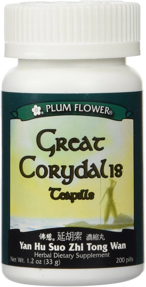 Great Corydalis Teapills (Yan Hu Suo Wan), 200 ct, Plum Flower