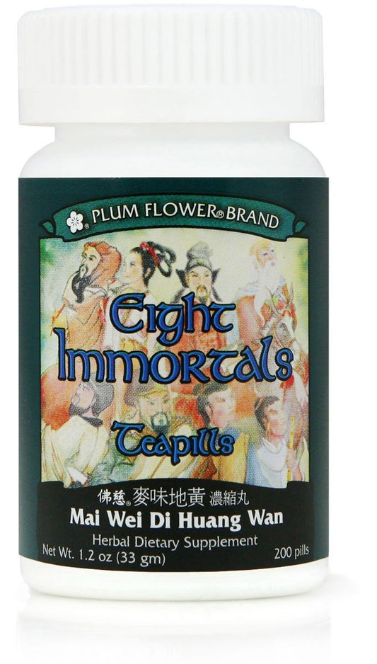 Eight Immortals Teapills (Mai Wei Di Huang Wan), 200 ct, Plum Flower