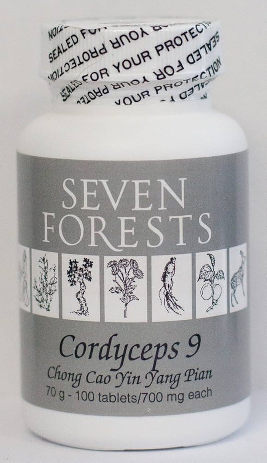 Cordyceps 9 by Seven Forests, 100 Tablets