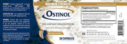 Ostinol Standard 450mg - Bone & Joint Supplement | Stem Cell Activation Certified | Bio Active Protein Complex for Moderate Bone Loss & Moderate Joint Disfunction - 30 Capsules