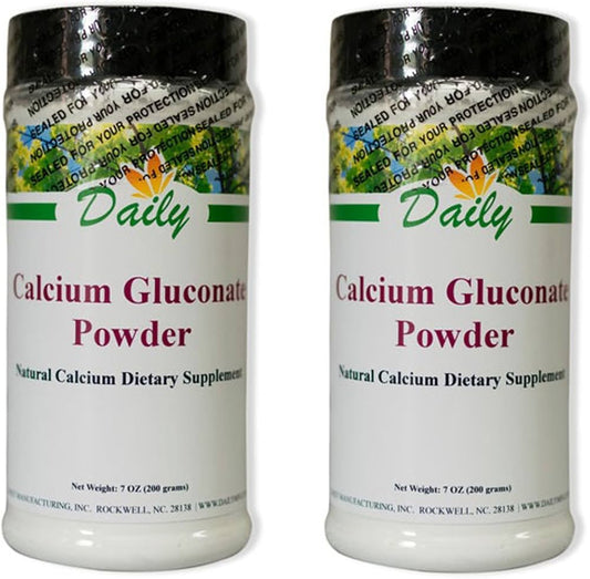 Daily Manufacturing Calcium Gluconate Powder 7 oz, 200 Grams Natural Calcium Dietary Supplement (2)