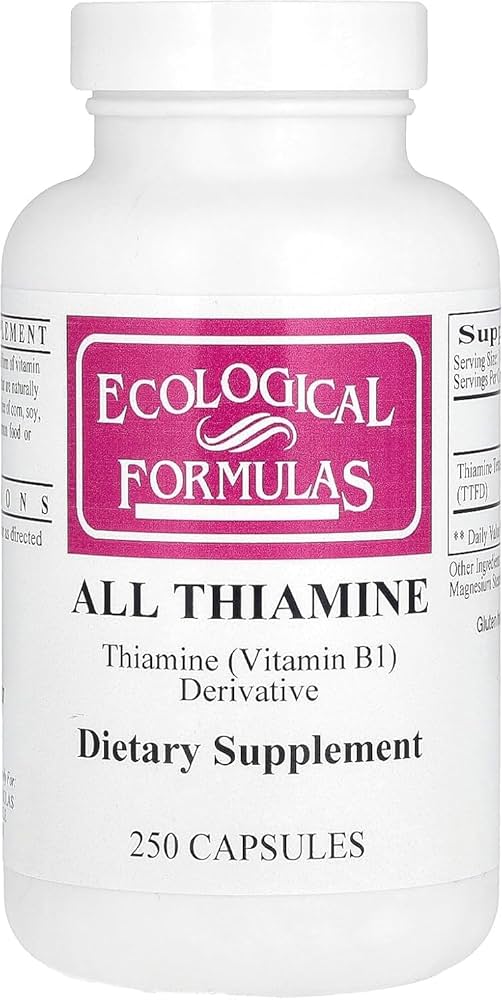 Ecological Formulas All Thiamine Vitamin B1 50 mg, 2 X 60 Capsules