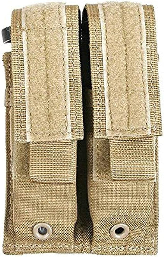 BLACKHAWK S.T.R.I.K.E. MOLLE Double Pistol Magazine Pouch, Coyote Tan