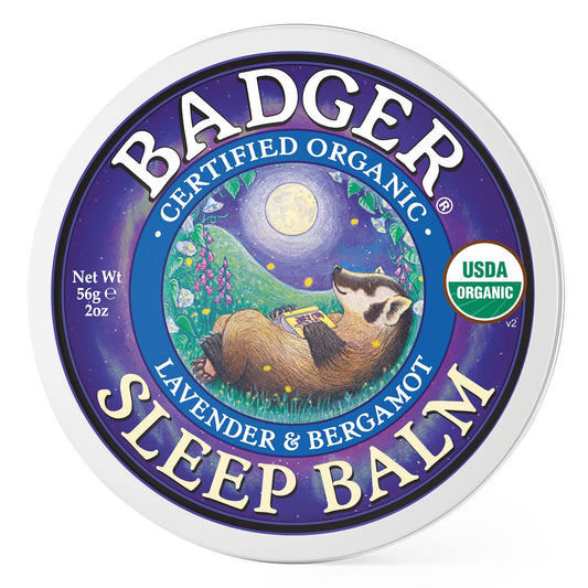 Badger Sleep Balm Tin, Lavender & Bergamot, 2 oz (1 Pack)