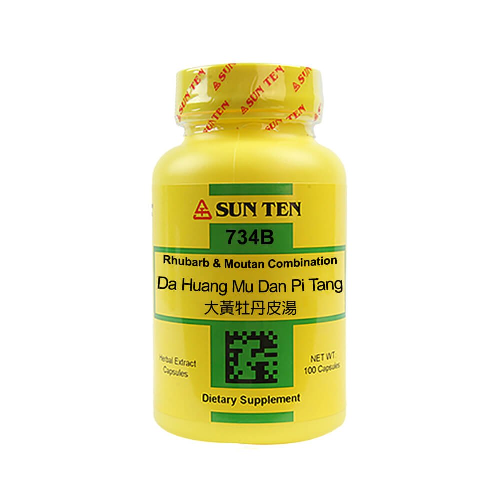 Sun Ten Da Huang Mu Dan Pi Tang Rhubarb & Moutan Combination 734B Capsules