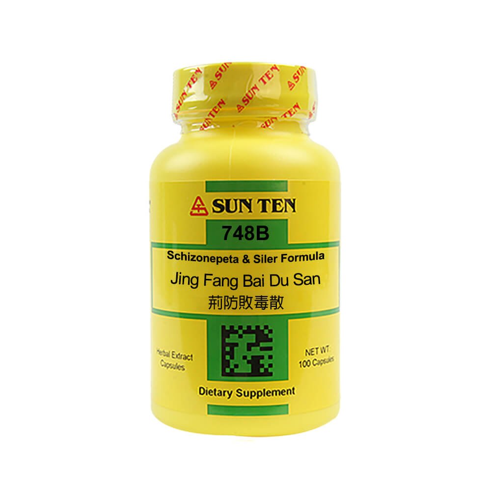 Sun Ten Jing Fang Bai Du San Schizonepeta & Siler Formula 748B Capsules