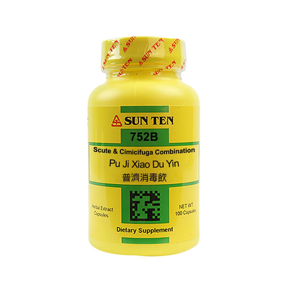 Sun Ten Pu Ji Xiao Du Yin Scute & Cimicifuga Combination 752B Capsules
