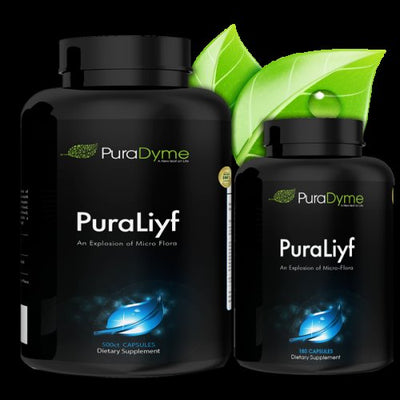 PuraDyme PuraLiyf Digestive Enzymes with Probiotics | Probiotic Supplement Enhanced with Proteolytic Enzymes for Digestion by Lou Corona | 180 Capsules