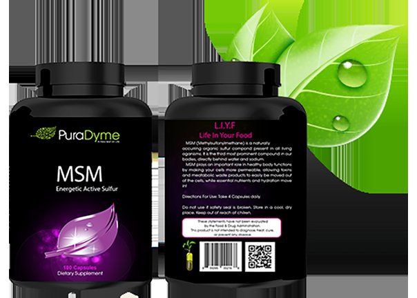 PuraDyme MSM with Cofactor Whole Food Blend  180 Vegan Capsules