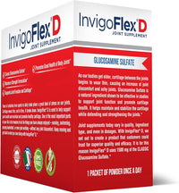 INVIGOFLEX 1500mg of Glucosamine Sulfate Powder (Classic Formulation) - Premium Joint Supplement for Knees, Hands, Back, and Hip Support D: Glucosamine Sulfate, Packets - 90 Packets